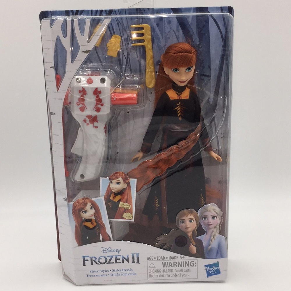 Disney Frozen II Sister Styles Anna Fashion Doll with Hair Braiding Set …
